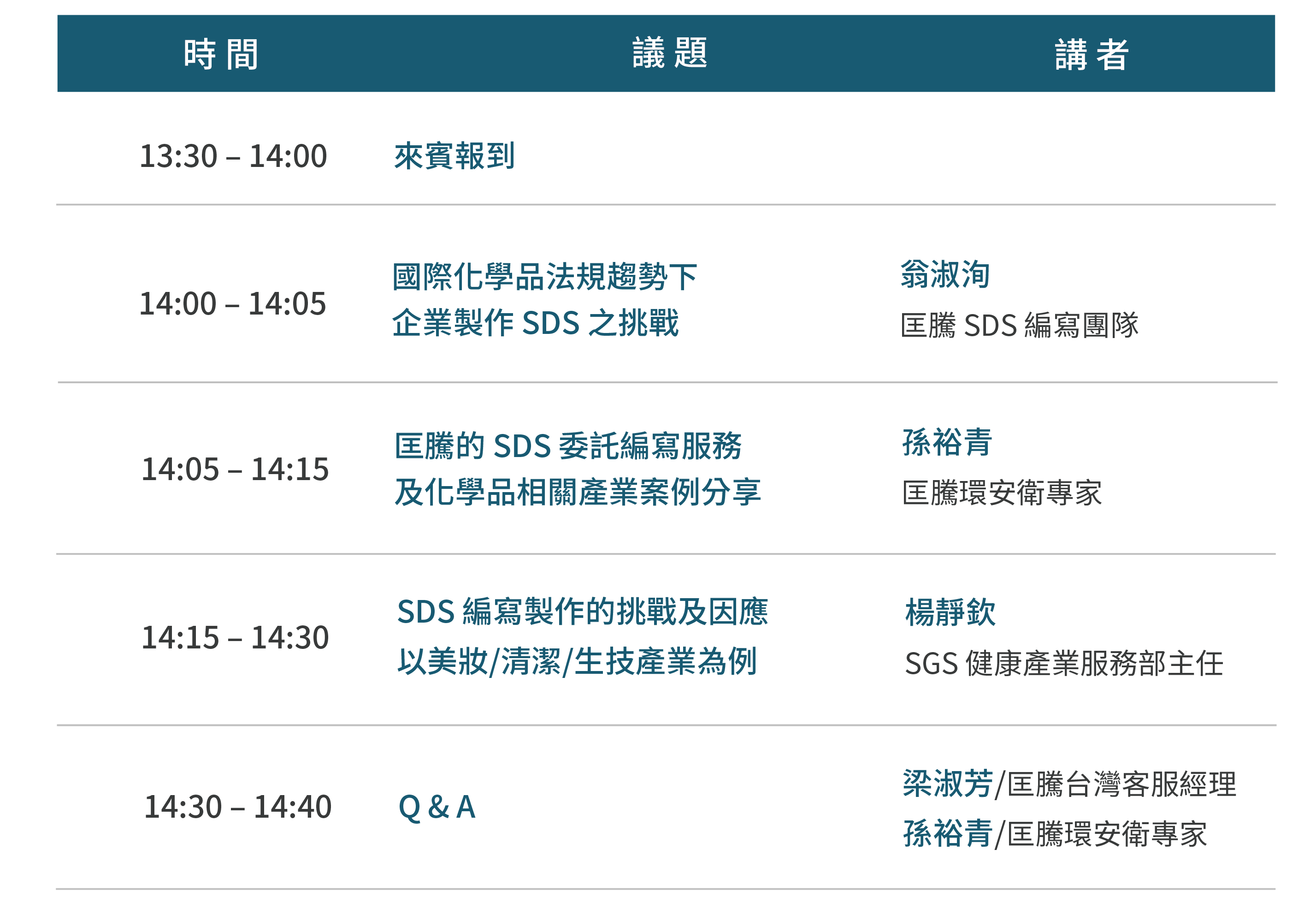 SDS委託製作免費線上活動_議程表