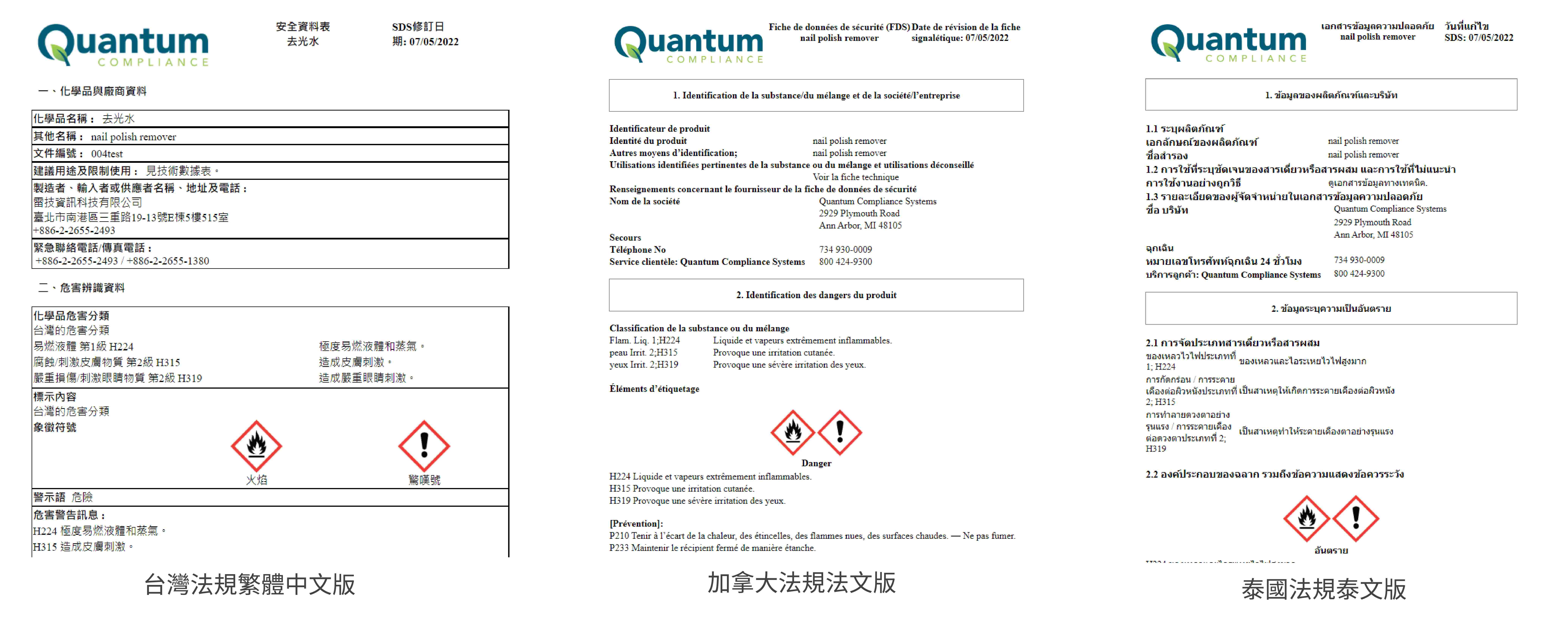 SDS安全資料表範本_多國法規語言_匡騰環安衛系統